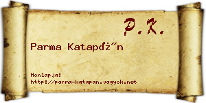 Parma Katapán névjegykártya